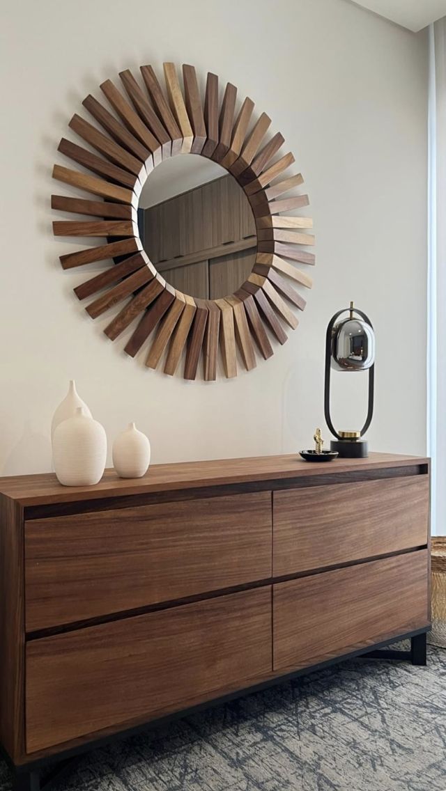 Kiaat Halo Mirror ~ Fletcher & Sons