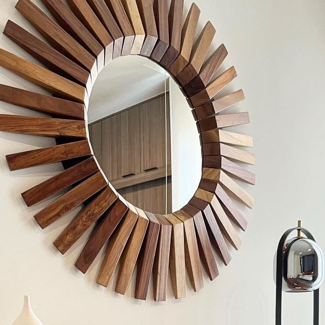 Kiaat Halo Mirror ~ Fletcher & Sons